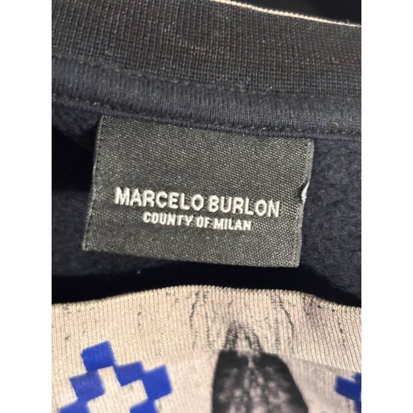 Marcelo Burlon County Of Milan Black Sweatshirt With Graphic Feather Detail - Picture 4 of 7